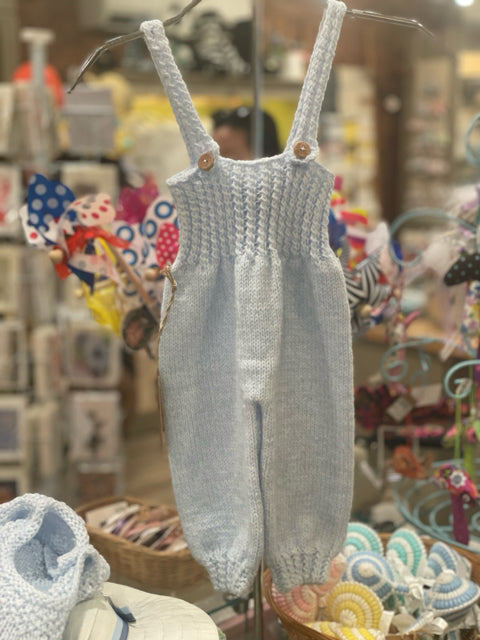 6 M Light Blue Acrylic Knitted Overalls
