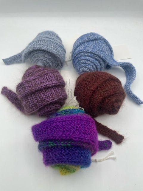 Wool and Acrylic Blend Knit Skinny Scarf