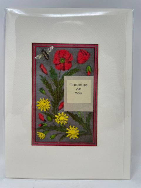 Bee And Flower Thinking Of You Card