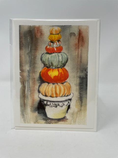 Watercolor Gourd Tower Card