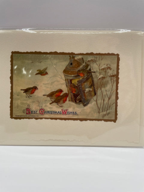 Christmas Birds In Snow Card