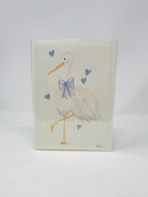 Blue Stork New Baby Card