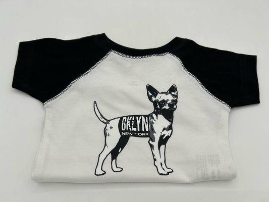 Brooklyn Dog Onesie Black/White Size 12M