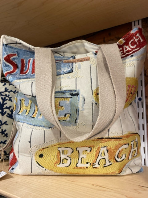 Beach Print Tote Bag