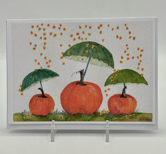 Raining Candy Corn Card
