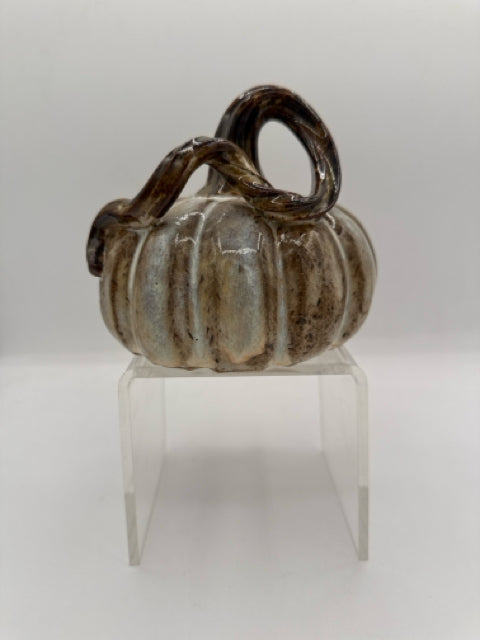 Brown Ceramic Pumpkin