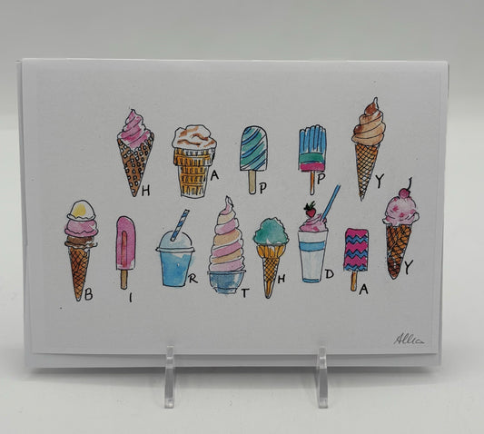 Icy Treats Birthday Card