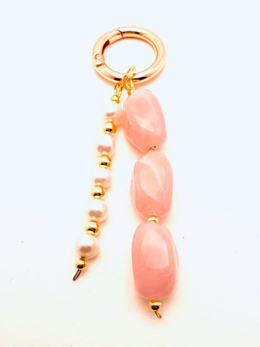 Beaded Bag Charms, Pink
