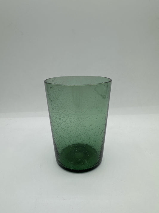 Handblown Glass Tumbler in Jade Green