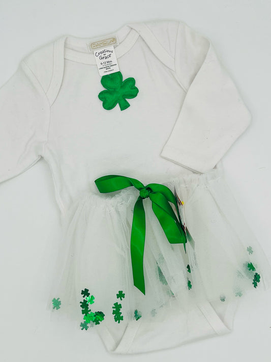 6" Shamrock Jiggles Tutu with onesie