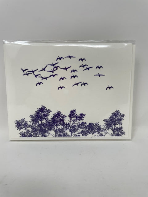 Flying Geese and Trees Card