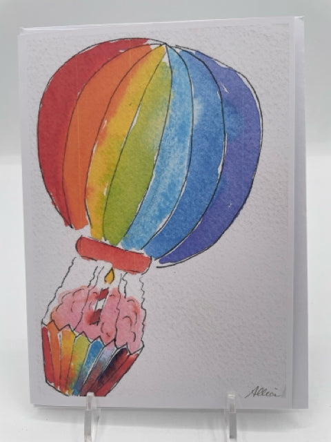 Helium Birthday Card