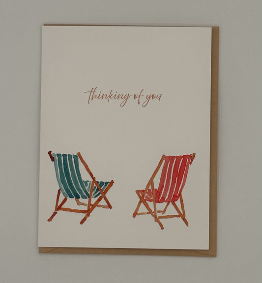 Summer Beach Chairs Thinking of You Card
