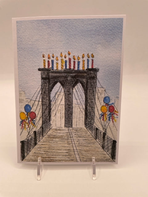 Party On Bridge Birthday Card