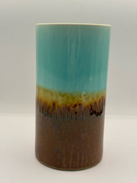 Assorted Multi-toned Extra Large Cylinder Porcelain Vase