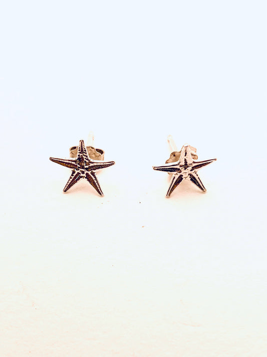 Sterling Silver Star Fish Stud