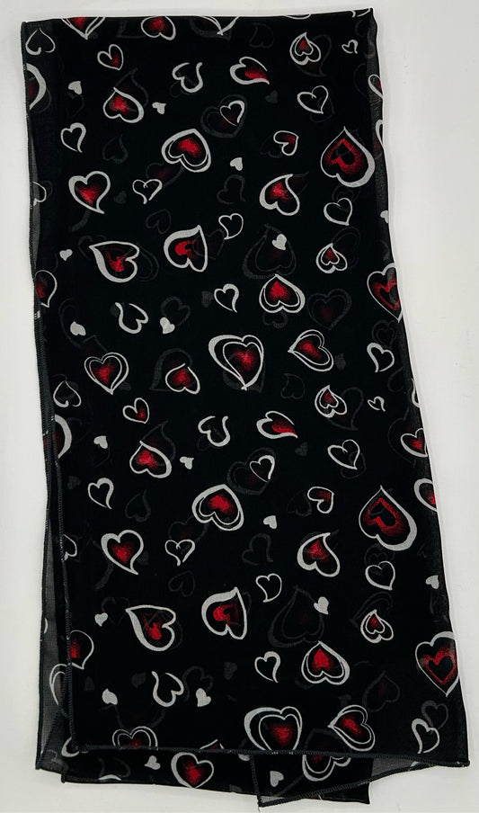 Red, White, & Black Scarf