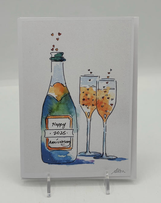 Anniversary 2025 Chanpagne Card