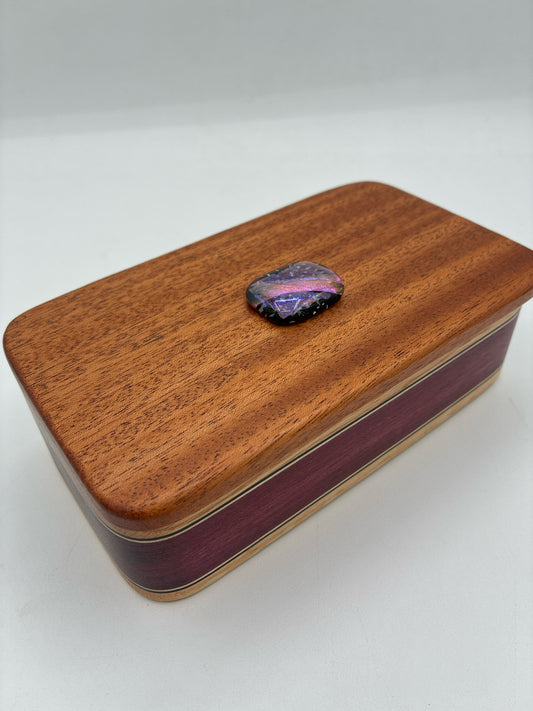 Mahogany Box with Dichoic Glass