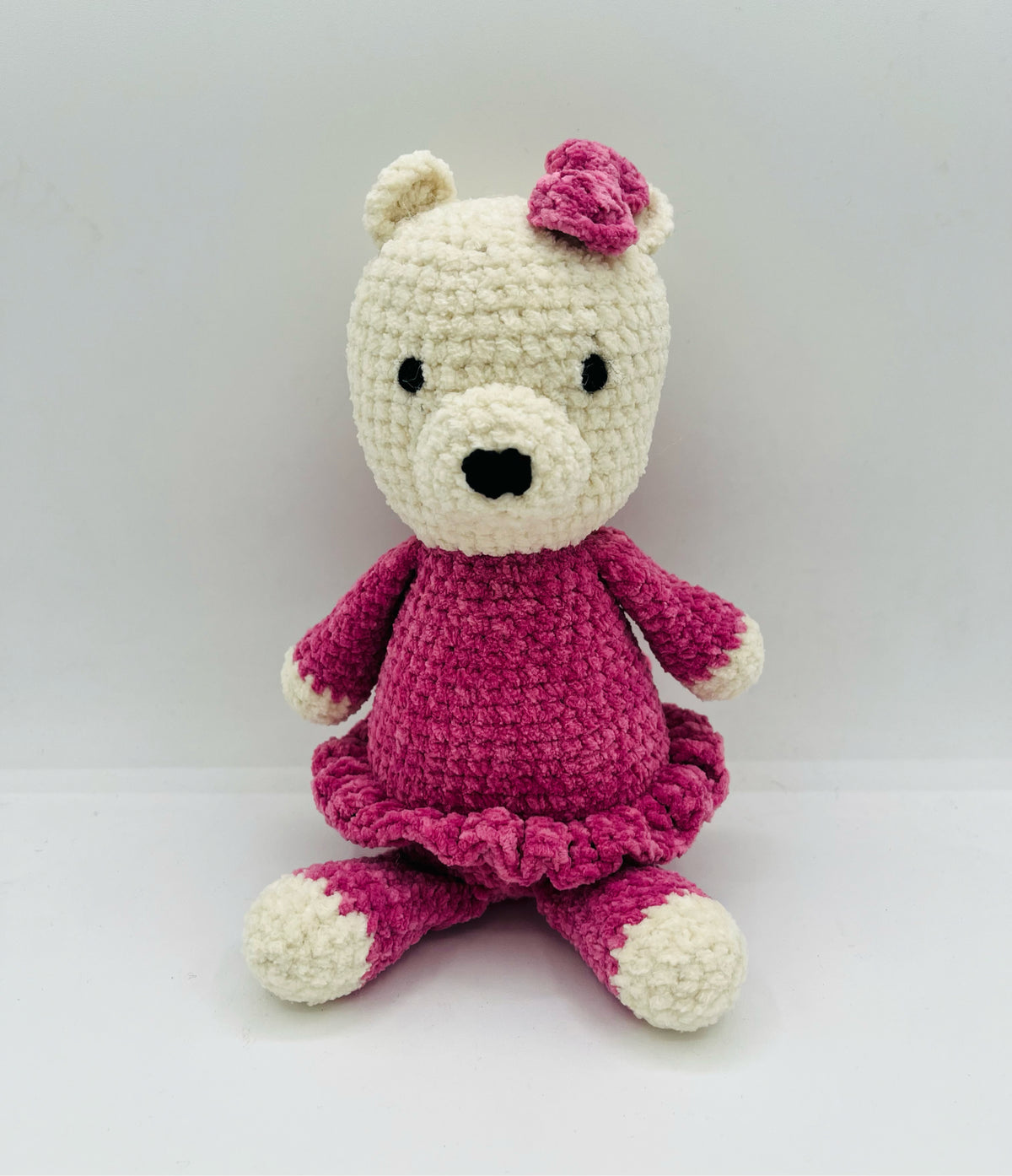 Bear in a Rose Colored Dress