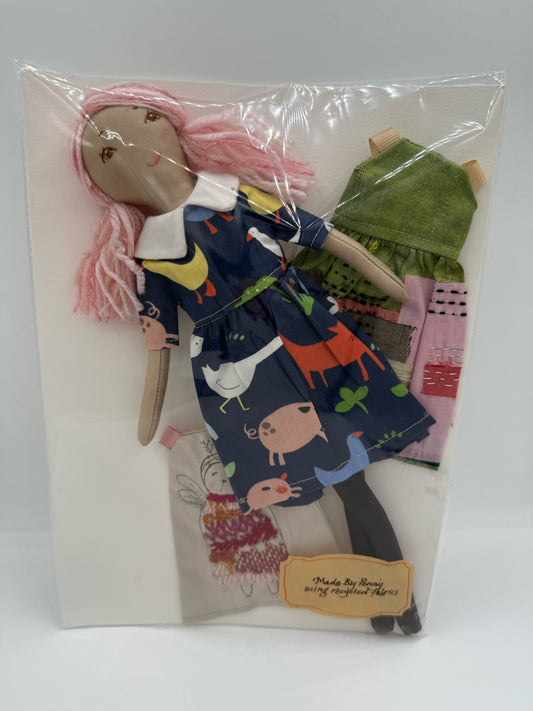 13" Doll with 3 dress up outfits
