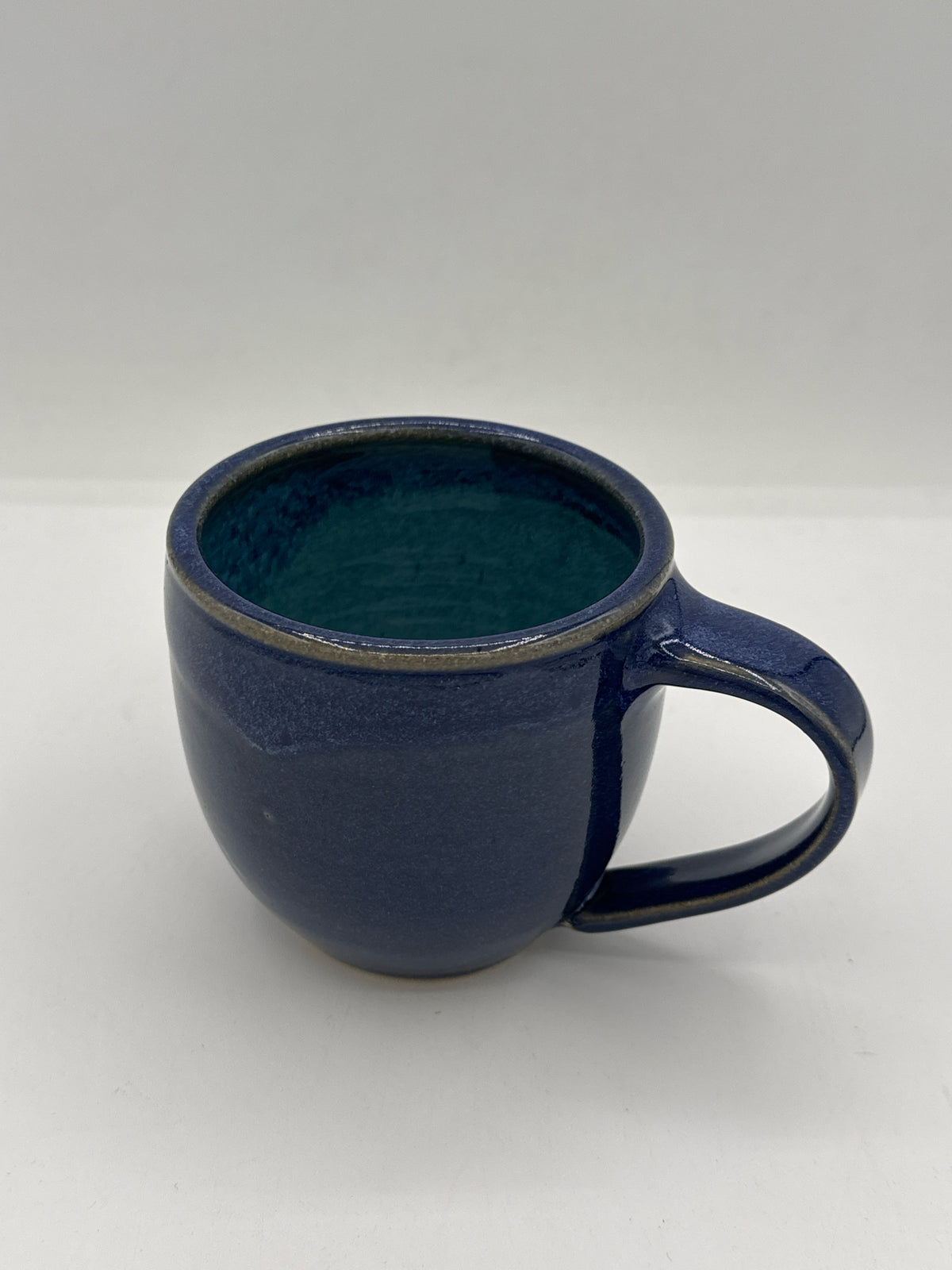Midnight Blue Exterior Mug with Teal Interior