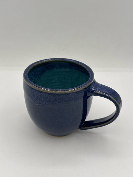 Midnight Blue Exterior Mug with Teal Interior