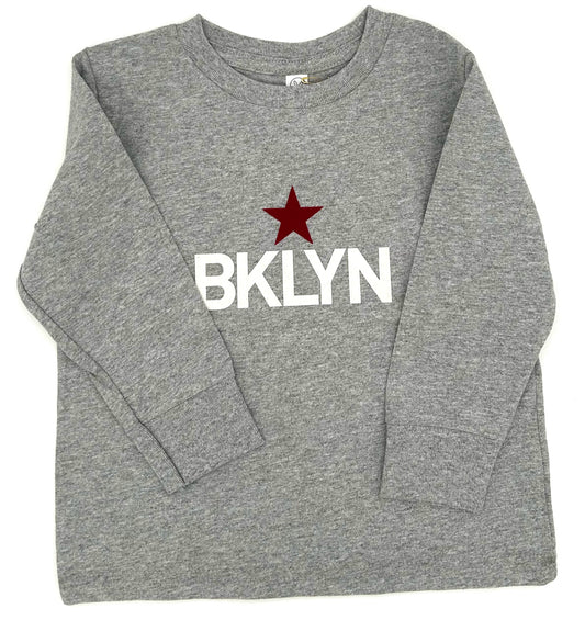 Brooklyn Star Child Tee Red star on gray size 4Y