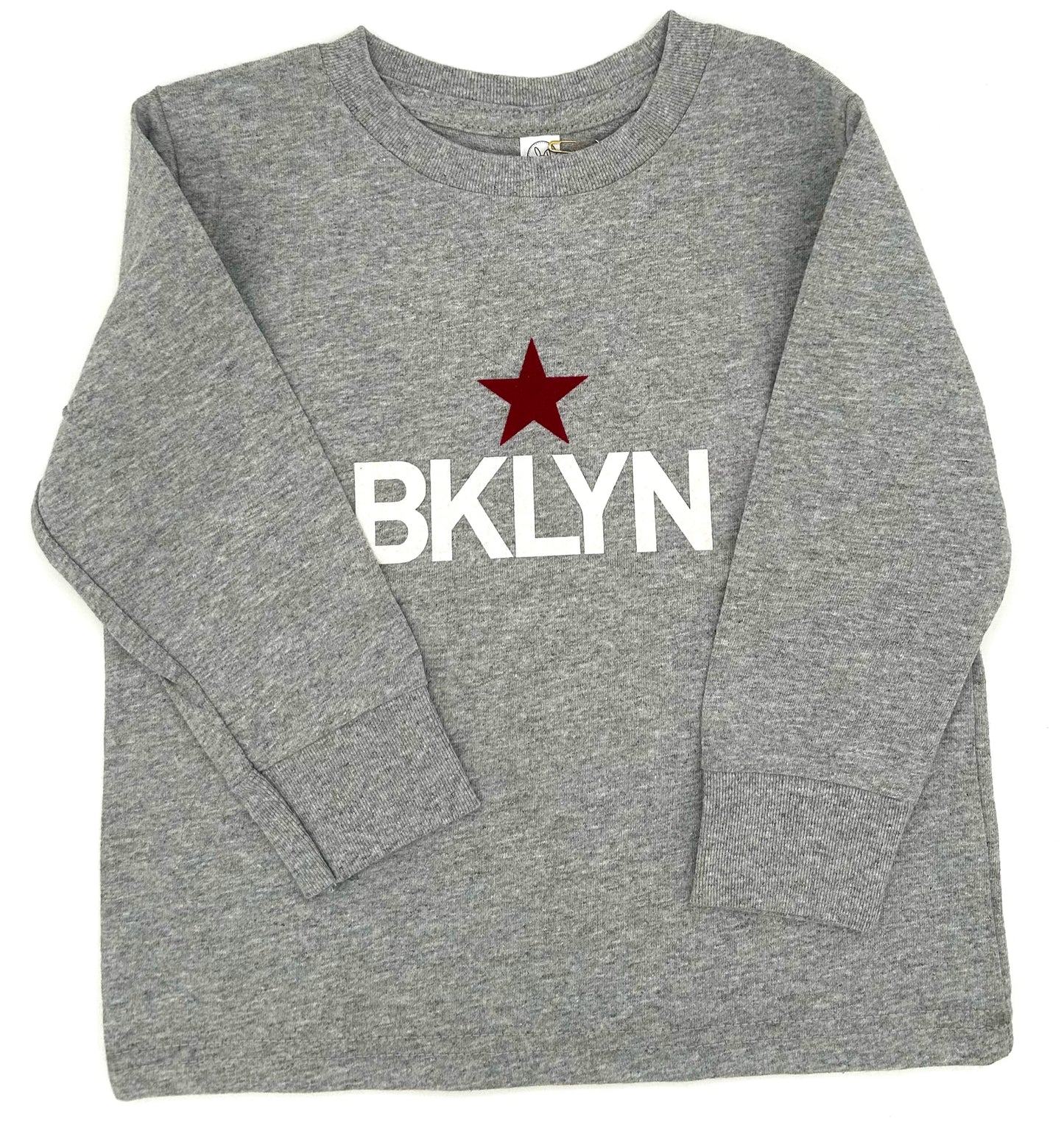 Brooklyn Star Child Tee Red star on gray size 2Y