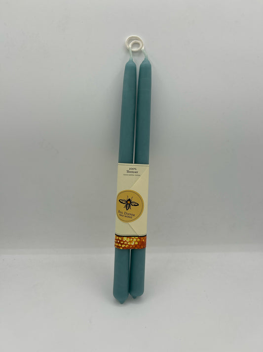 Sky Blue Beeswax Taper Candle