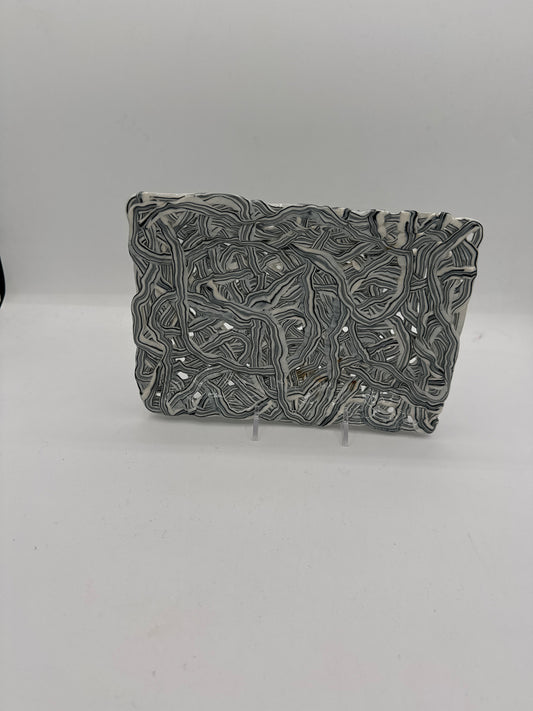 Black and White Tangle Plate