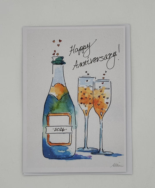 Anniversary 2026 Chanpagne Card