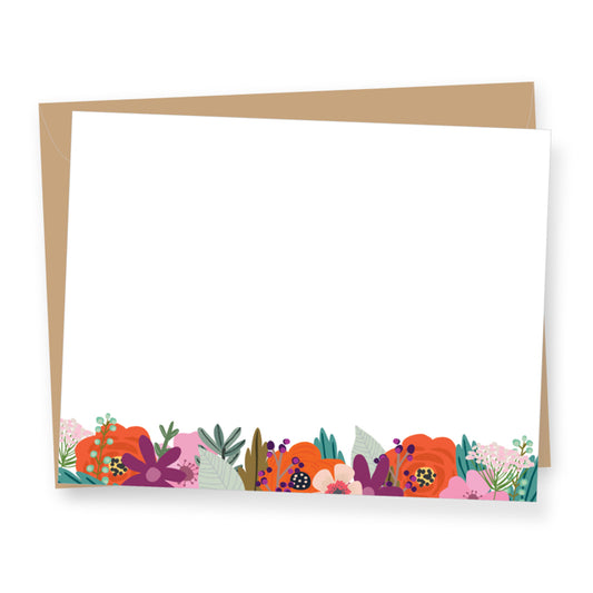 Floral Blank Flat Boxed Cards