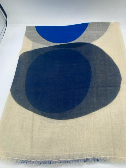 Blue & Grey Dream Wool Scarf