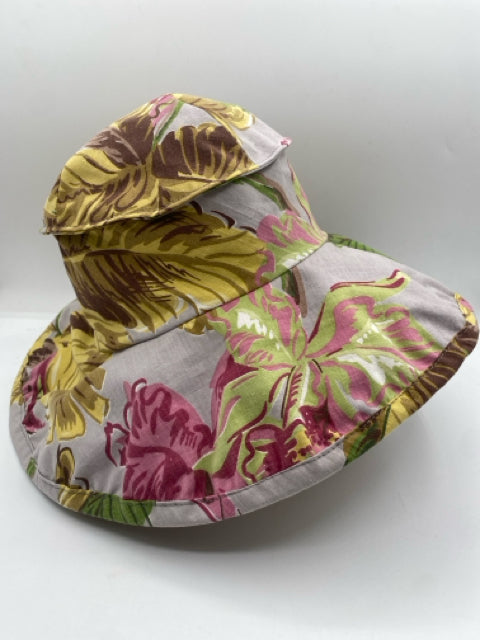 Grey Floral Sun Hat