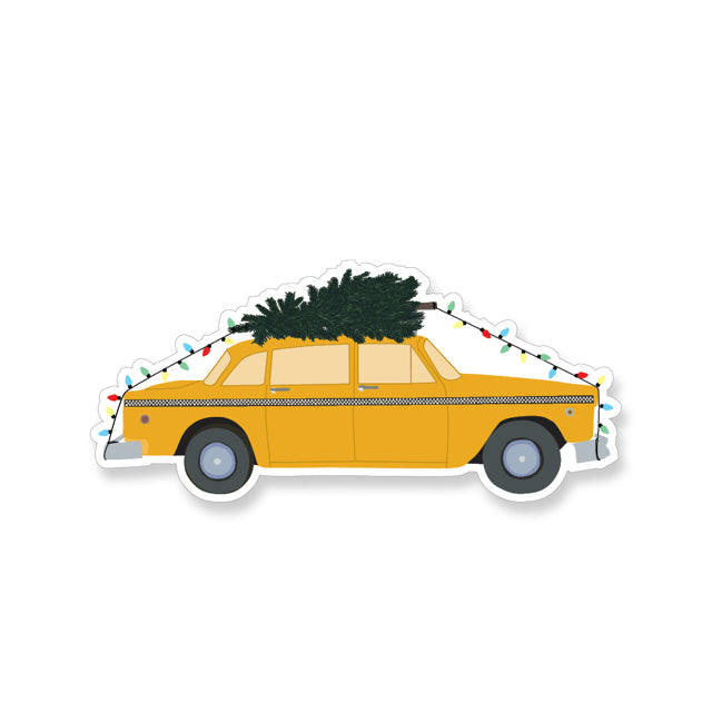 Holiday Taxi Vinyl Sticker