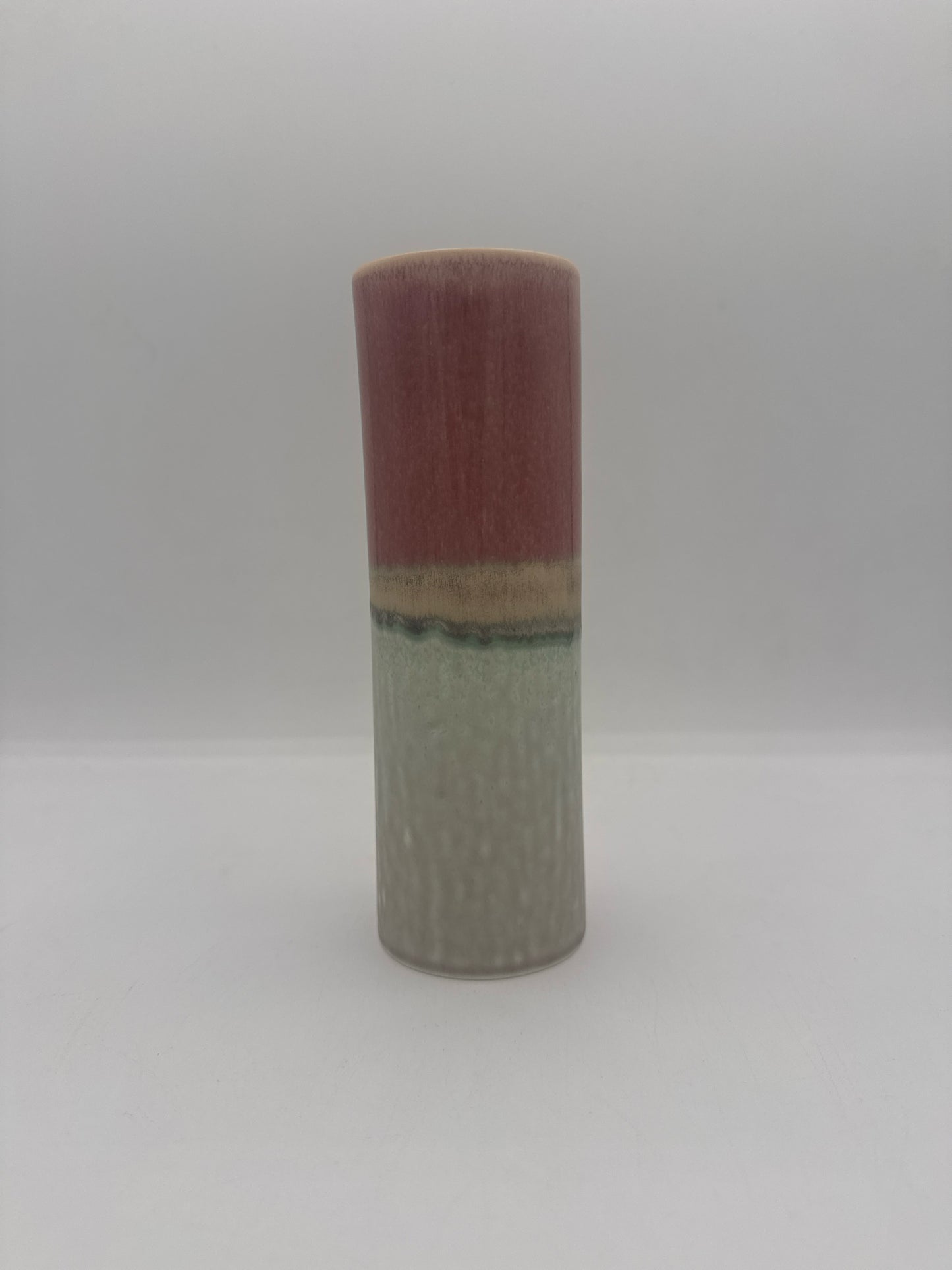 Off-White, Tan & Mauve Porcelain Large Porcelain Vase