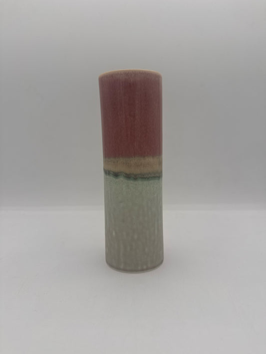Off-White, Tan & Mauve Porcelain Large Porcelain Vase