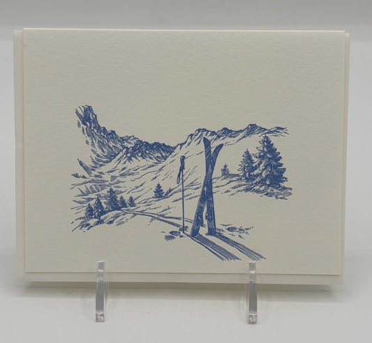 Skis in Snow Card