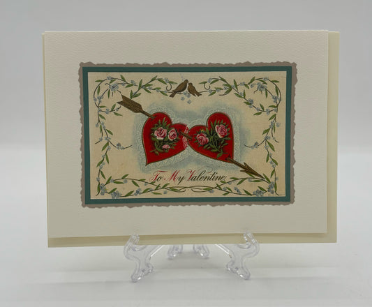Leaf Border Valentine Card
