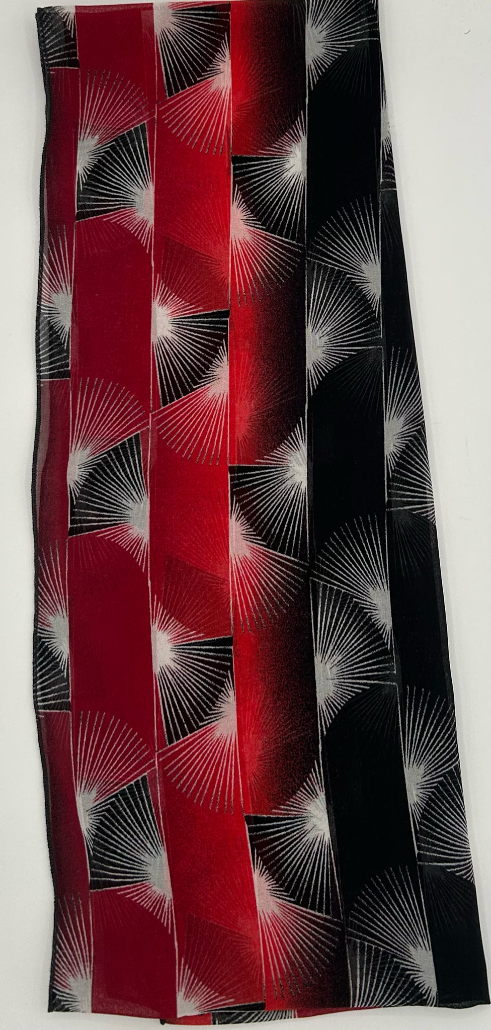 Red, Black, & White Fans Poly Scarf