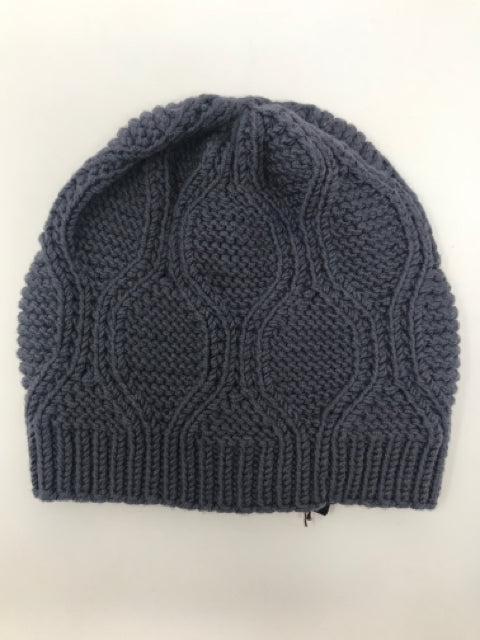 S Gray Alpaca and Wool Cable Knit Hat