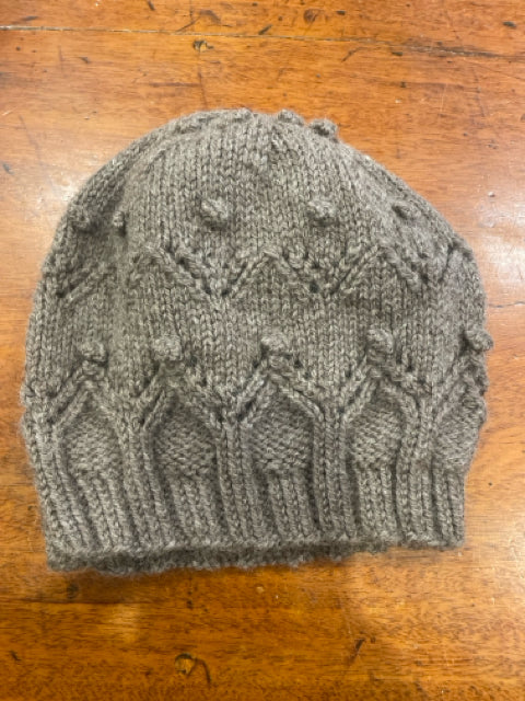 Nutmeg Bobble ZigZag Wool Knit Hat
