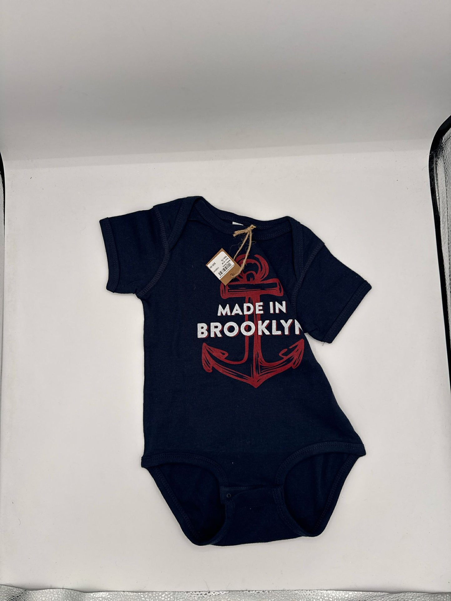 Anchor Made in Brooklyn Onesie Size 6M Navy