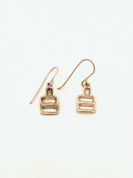 Smallest Square Sterling Earrings
