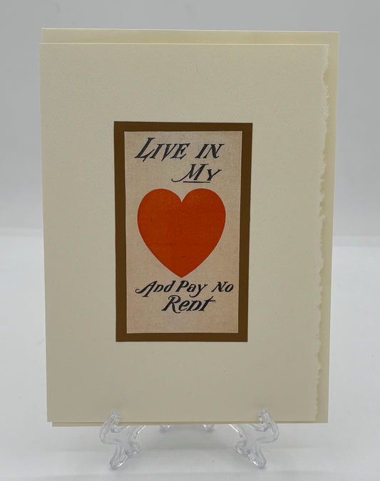Pay No Rent Valentine's Card