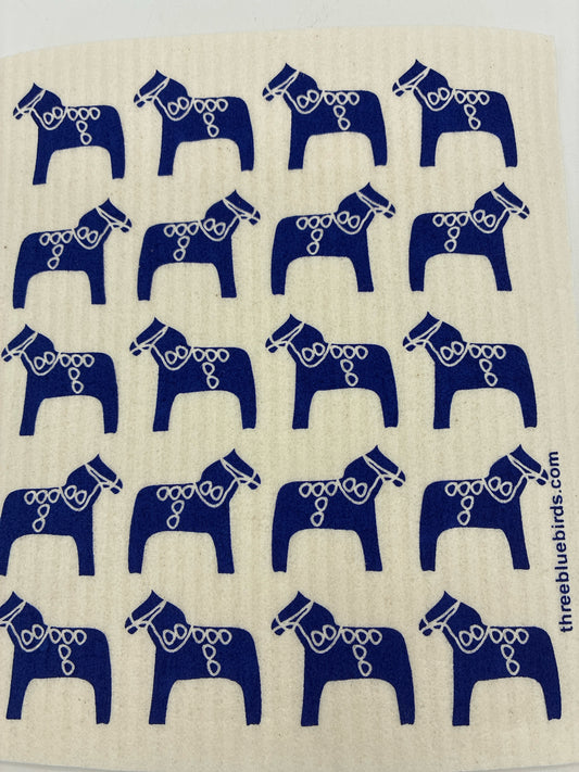 Blue Dala Swedish Dishcloth