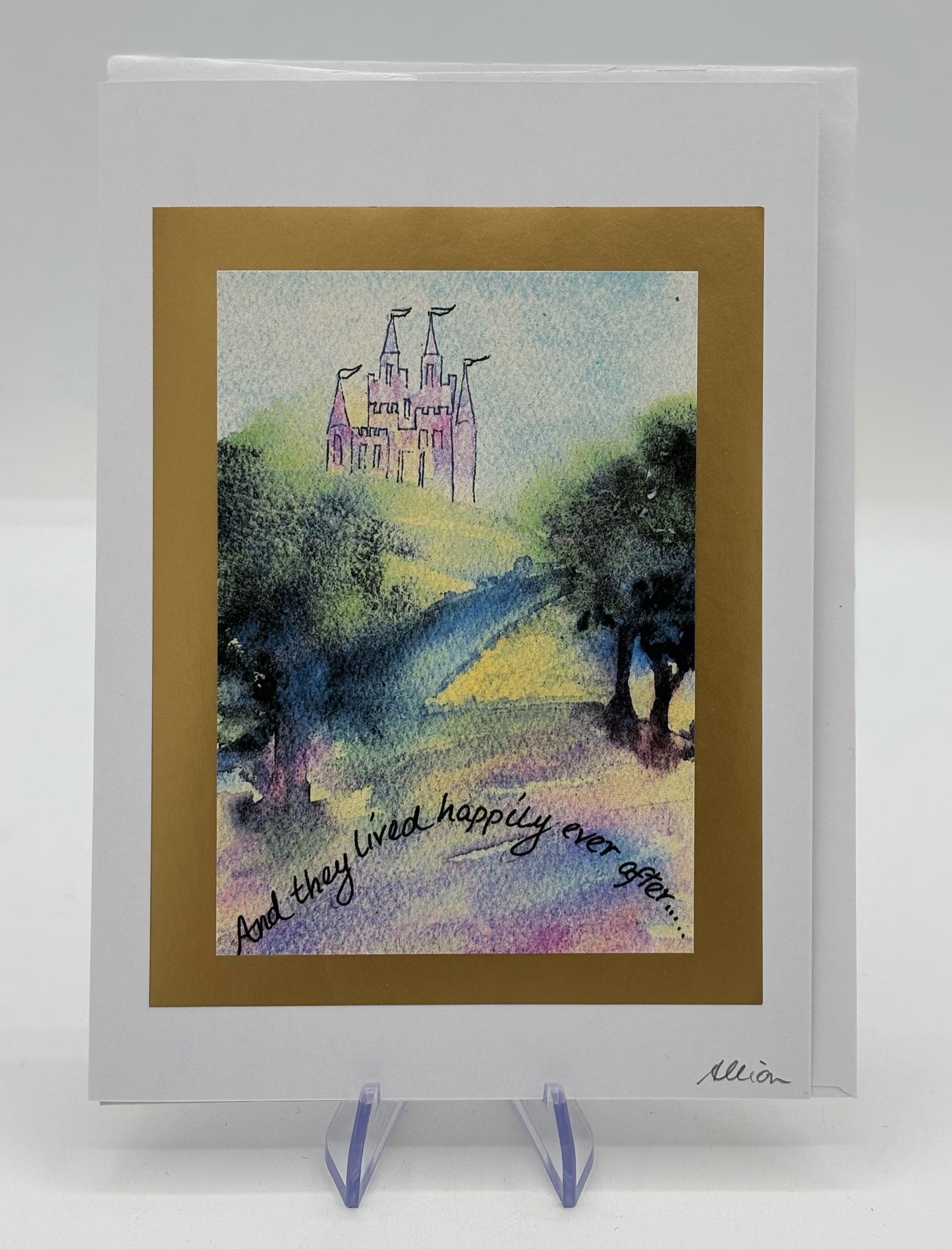 Gold Castle Valentine's Card