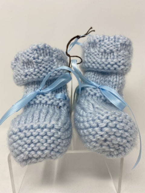 Newborn Blue Acrylic Booties