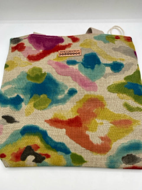 Multi Watercolor Print Tote Bag